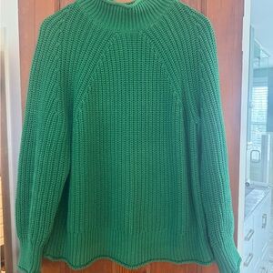 J. Crew Vibrant Green Women's Turtleneck Sweater